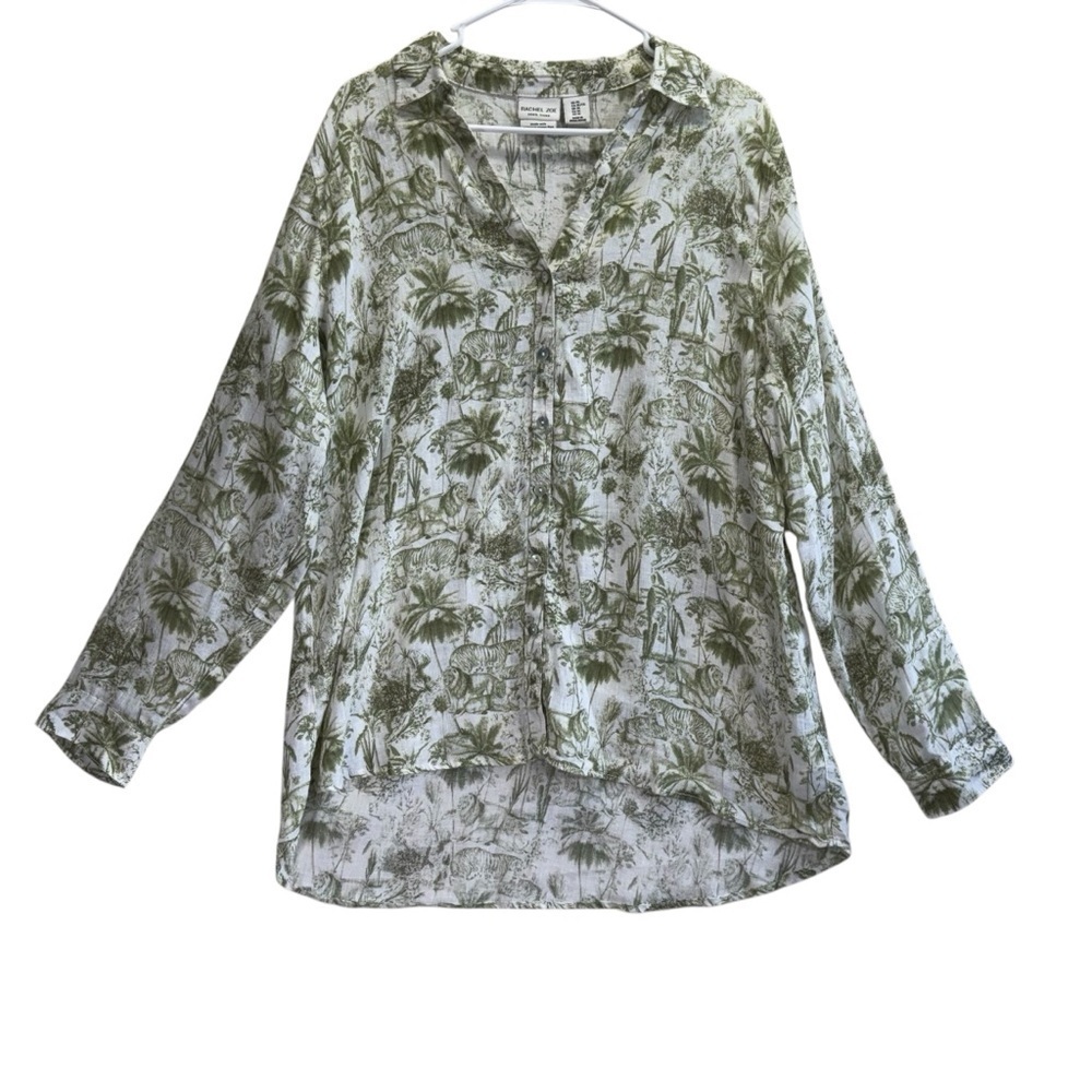 Rachel Zoe Linen Safari Toile  Top. 
Size XL - Picture 13 of 13